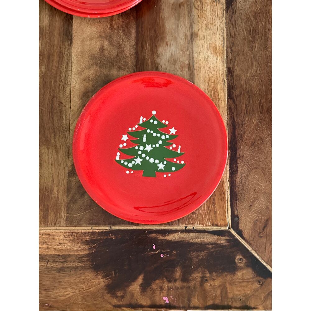 Waechtersbach Germany Red Christmas Tree 10" Dinner Plate Microwave Safe - Picture 5 of 5